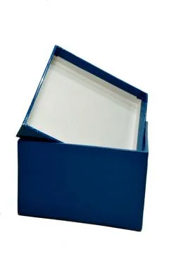 Blue gift box Stock Photos