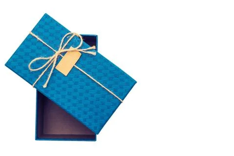 Blue gift box Stock Photos
