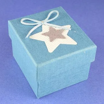 Blue Gift Box Stock Photos
