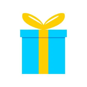 Blue Gift Box Vector Illustration Stock Illustration