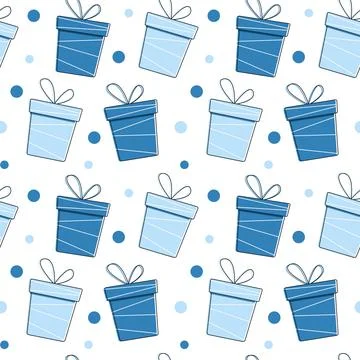 Blue gift boxes on a white background Stock Illustration