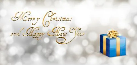 Blue gift card Illustrazione stock