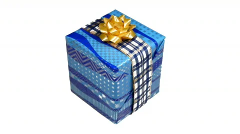 Blue gift Stock Footage 546678