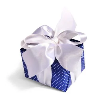 Blue gift packing Stock Photos