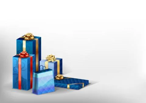 Blue gifts Stock Illustration