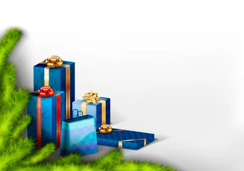 Blue Gifts 스톡 일러스트