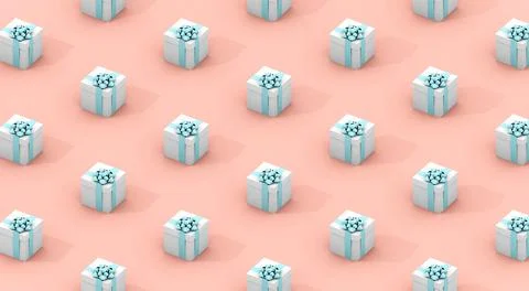 Blue gifts pattern Stock Illustration