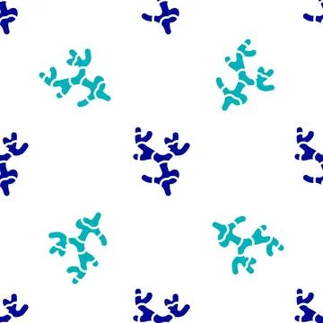 Blue Ginger root icon isolated seamless pattern on white background. Vector Stock Illustration