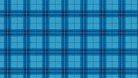 Blue gingham background flow effect. blue checked fabric loopable background Illustrazione stock