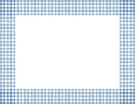 Blue gingham frame Stock Illustration