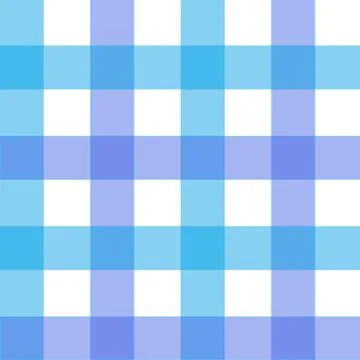 Blue Gingham pattern. Texture from rhombus squares for - plaid, tablecloths, Stock Illustration