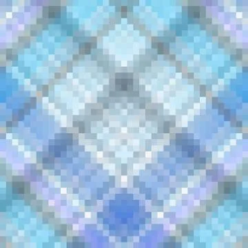 Blue gingham squared mosaic texture Stock Illustration
