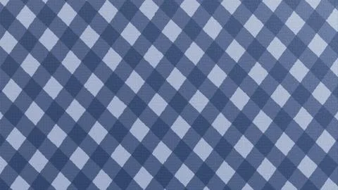 Blue Gingham Upholstery Fabric Texture, Classic Plaid Check Textile Background Stock Illustration