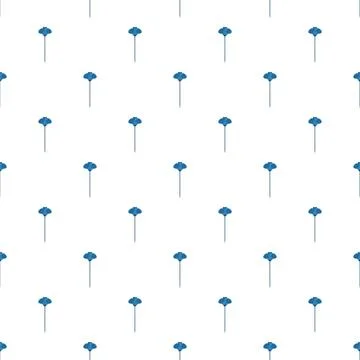 Blue ginkgo leaf line seamless floral pattern design 스톡 일러스트