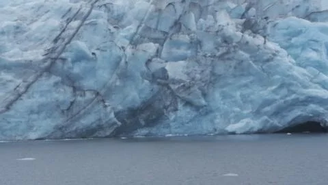 Blue glacier on the ocean in Alaska Stock Photos