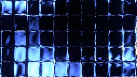 Blue glass animated background VJ seamless loop with square glass0001-0300 Stock Footage 339710061