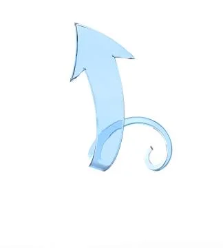 Blue Glass Up Arrow Stock Illustration
