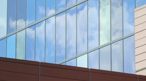 Blue Glass Building Stock Footage 47677841