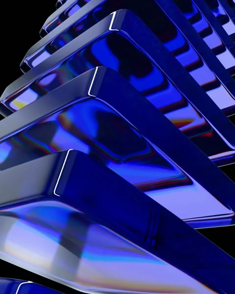 Blue glass cubes background Stock Footage 302001206