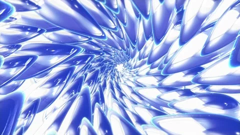 Blue glass drops. Blue smooth geometric oscillating environment or pulsing ba Stock Footage 194046406