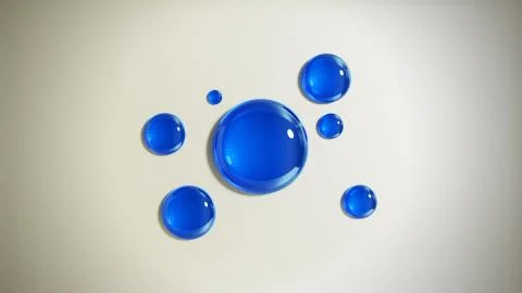 Blue Glass Drops 스톡 일러스트