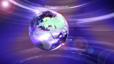 Blue Glass Globe Stock Footage 790574