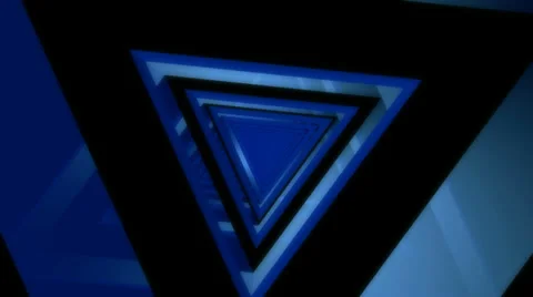 Blue glass reflection tunnel Stock Footage 32425250