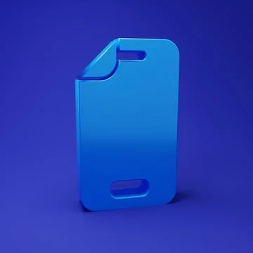 Blue Glass screen protector for smartphone icon isolated on blue background.. Stock Illustration