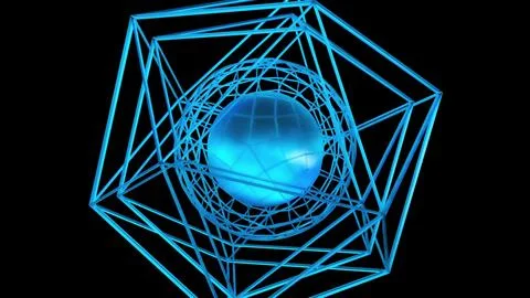 Blue glass structure Stock Illustration