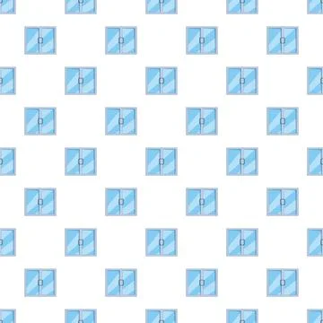 Blue glass window frame seamless pattern background Stock Illustration