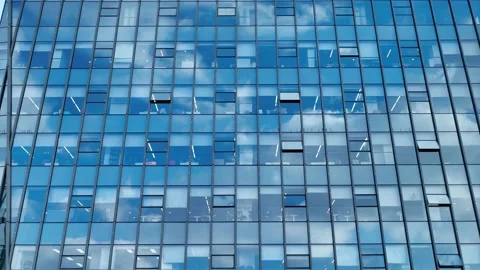 Blue Glass Windows Of Skyscraper Stock Footage 172288963