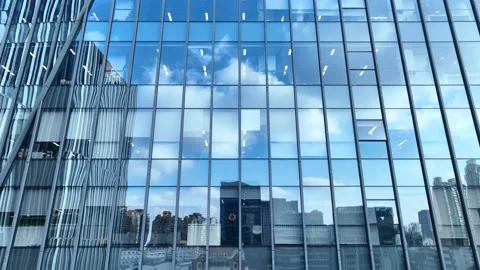 Blue Glass Windows Of Skyscraper Stock Footage 172288964