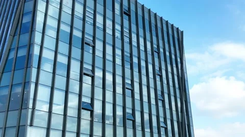 Blue Glass Windows Of Skyscraper Stock Footage 172289502