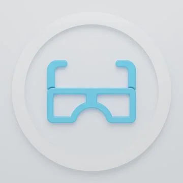 Blue Glasses icon isolated on white background. Eyeglass frame symbol. Mini.. Stock Illustration