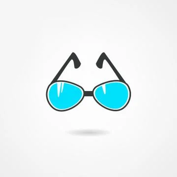 Blue glasses Stock Illustration