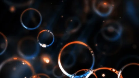 Blue Glassy Circles Flow Stock Footage 97404948