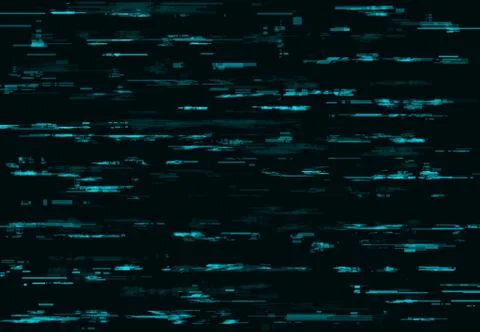 Blue glitch background with digital pixel noise Stock Illustration