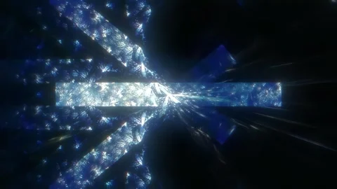 Blue Glitch Tunnel VJ Loop Stock Footage 326748679