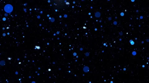 Blue Glitter Bokeh Particles Falling on Black Background Loop Stock-Footage 274455103