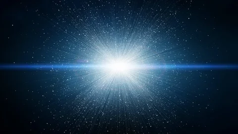 Blue glitter dust particle explosion way background effect Sparkling surface Video stock 120943490