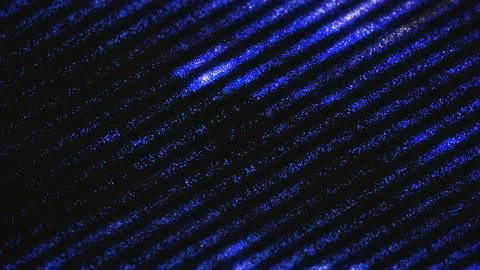 Blue Glitter Dust Waves on Black Background. Stock Illustration