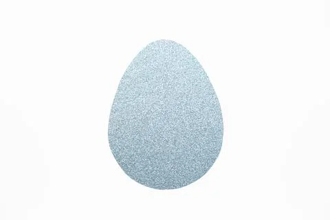 Blue Glitter Egg Shape Stock Photos