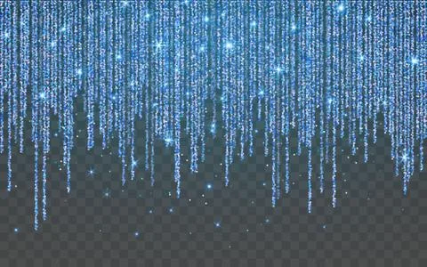 Blue glitter sparkle on a transparent background. Blue vibrant background wit 스톡 일러스트