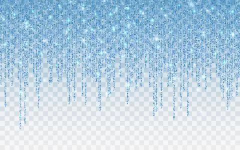 Blue glitter sparkle on a transparent background. Cyan Vibrant background wit Stock Illustration