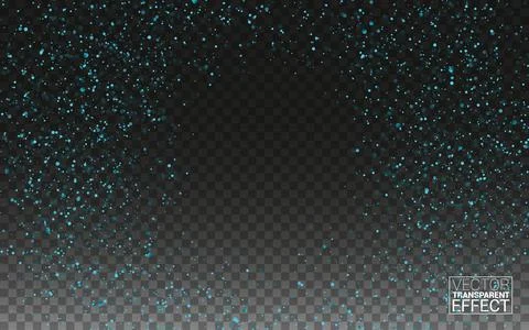 Blue glitter spray texture background. Vector glittering particles of crystal Stock Illustration