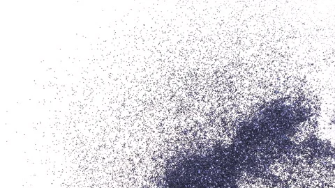 Blue glitter on a white background Stock Footage 97621682