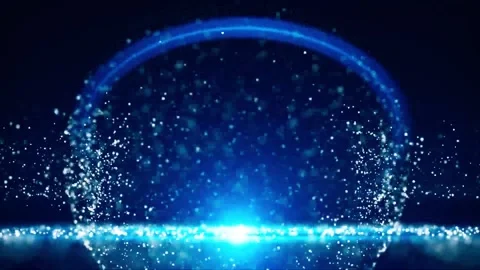 Blue Glittering particles motion background Video stock 251439182