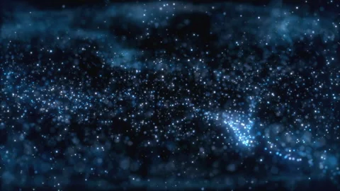 Blue Glittering Particles Wave Stock Footage 172252315