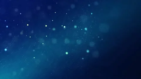 Blue Glittery Particles Are Moving With Blue Background Loop Stock Footage 202891256
