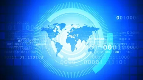 Blue global technology background Vidéo 99072746